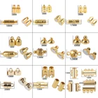 Прочная Магнитная застежка из нержавеющей стали золотого цвета, соединители для кожаного браслета, ожерелья, пряжки для изготовления ювелирных изделий, аксессуары сделай сам