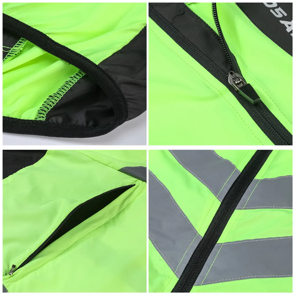 WOSAWE Светоотражающая ветрозащитная Мужская велосипедная куртка Дышащая Mtb