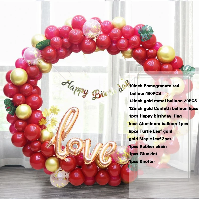 185 шт. синий металлик золотистый воздушный шарик в арочный комплект DIY гирлянда