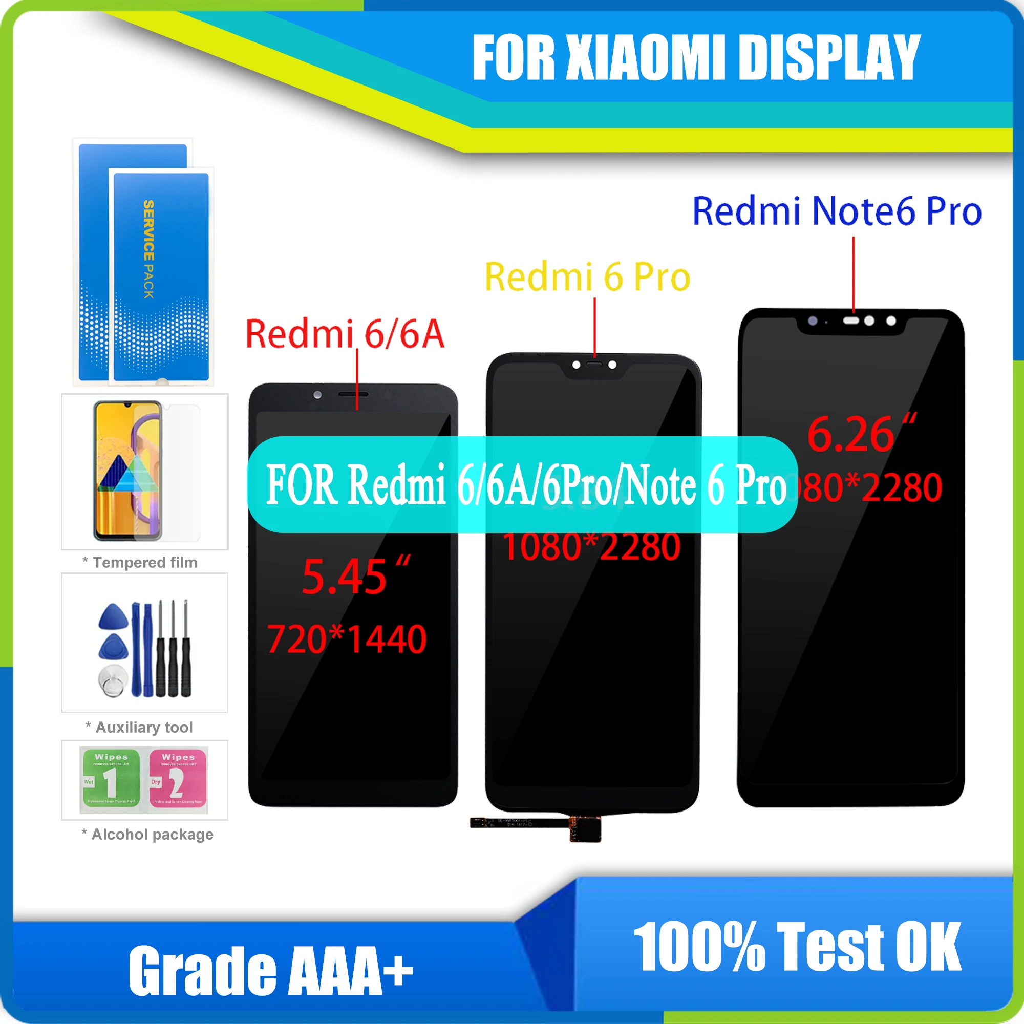 

ЖК-дисплей Xiaomi Redmi 6 с сенсорным экраном дигитайзер монтаж для Xiaomi Redmi сжатого экрана 6 Pro ЖК 6A Note6 Pro сжатый экран