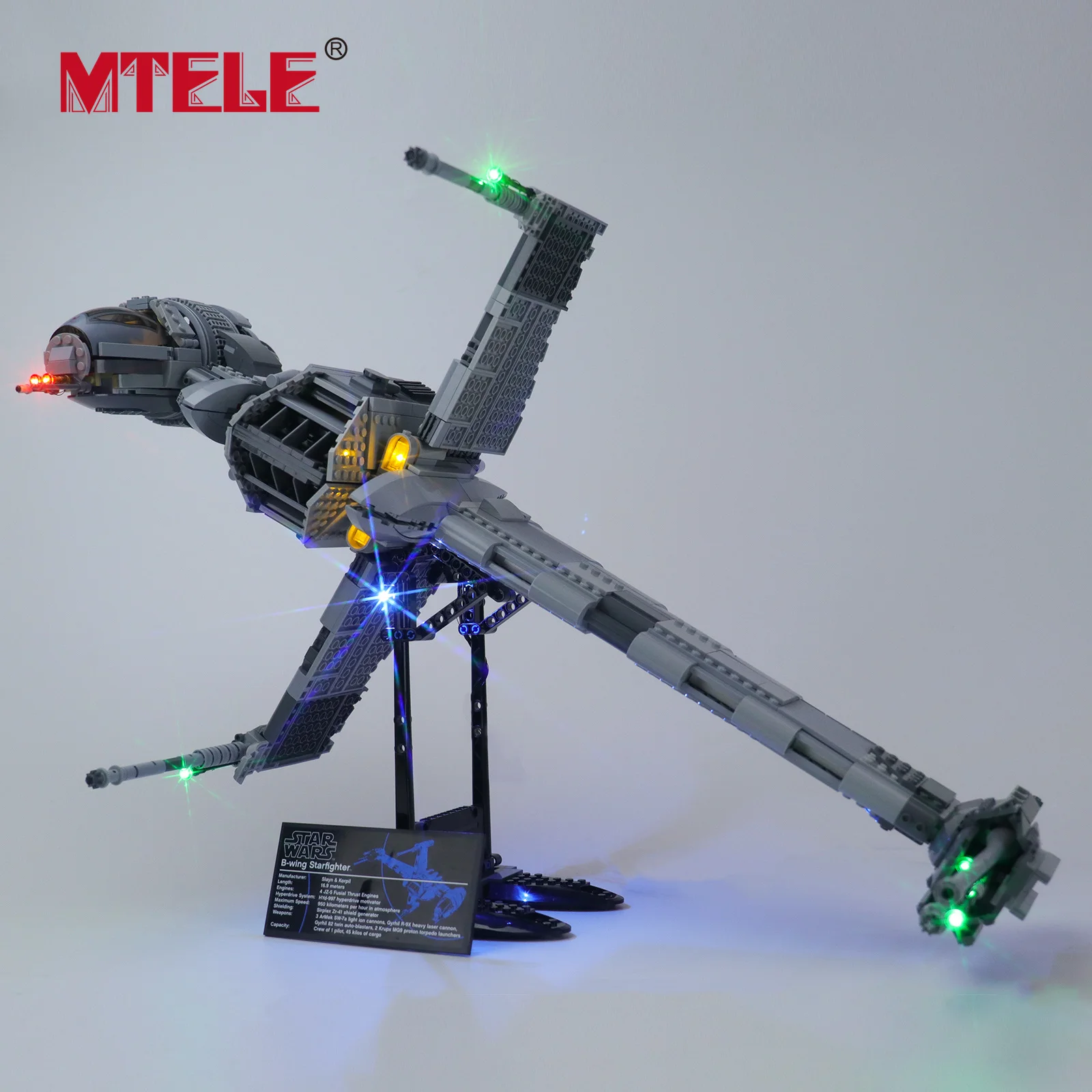 

MTELE LED Light Kit for 10227 B Wing Star fighter