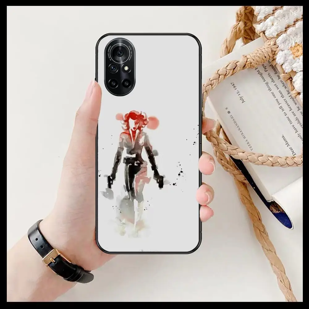 Прозрачный чехол для телефона с изображением Marvel Мстители Черная Вдова Huawei Honor 20