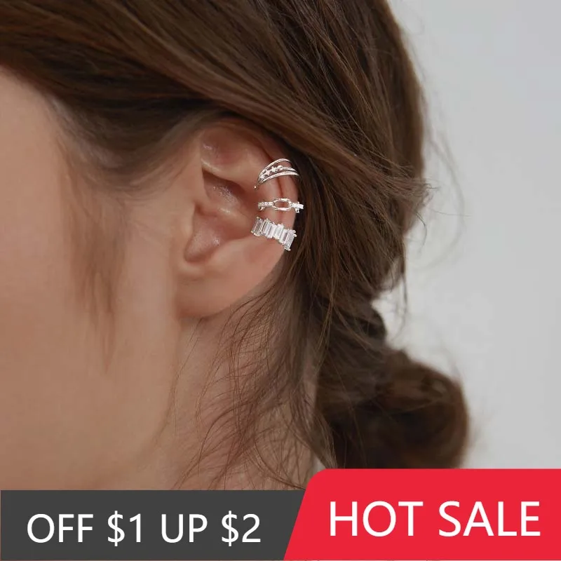 

Серьги-каффы серебряные с очаровательной строчкой, 1 шт.