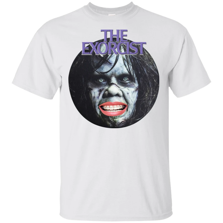 Эксорцист новый фильм футболка 2019 жуткий дьявол мужской черный Gifts подарки