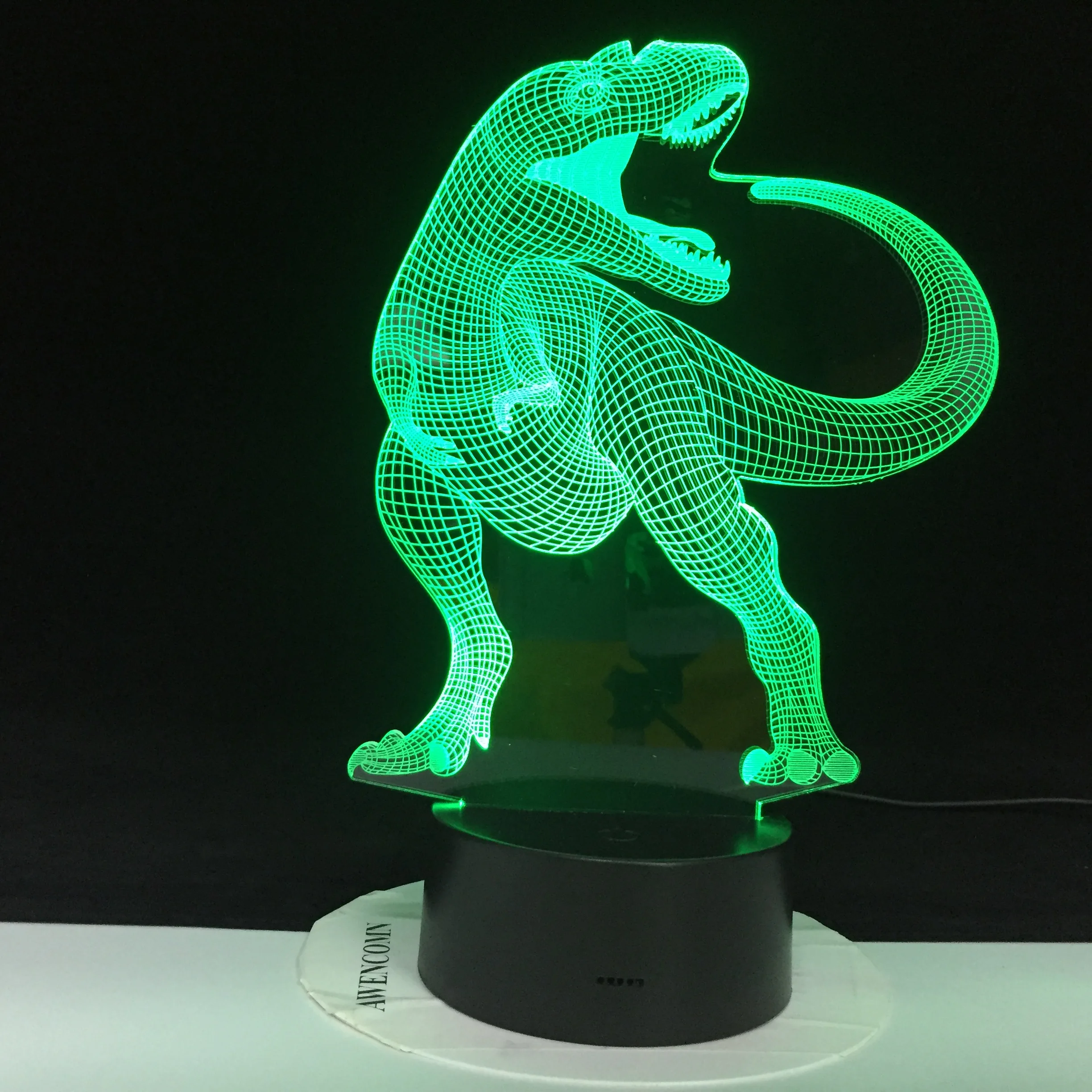 Динозавр тематический парк 3D лампа игра СВЕТОДИОДНЫЙ Ночник светильник 7 цветов