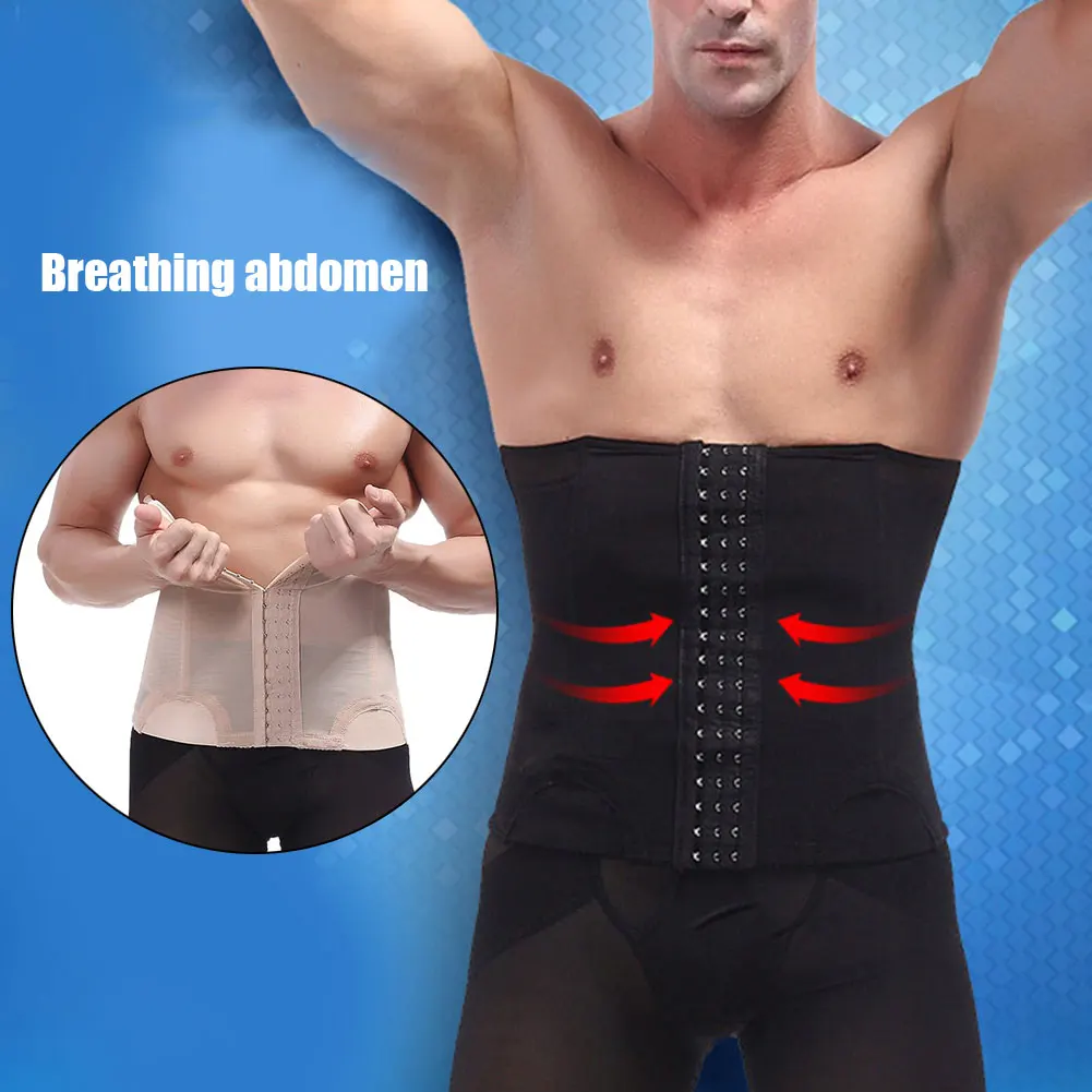 Хороший Здоровый мужской корсет для тренировки талии потери веса утягивающий