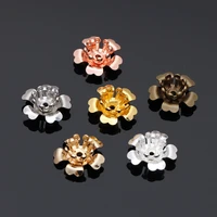 20pcslot 105mm 6 colors double layer copper flower filigree loose spacer beads flower bead caps for jewelry making findings
