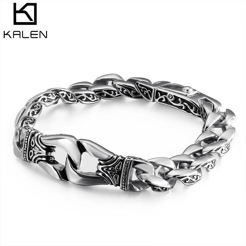 

Мужской браслет 11 мм из нержавеющей стали 316L, золотистый/черный/серебристый цвет, изогнутая цепь панцирного плетения, браслет-наручники, му...