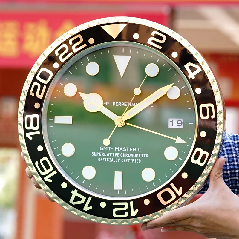 Роскошные брендовые дизайнерские металлические художественные часы светящиеся