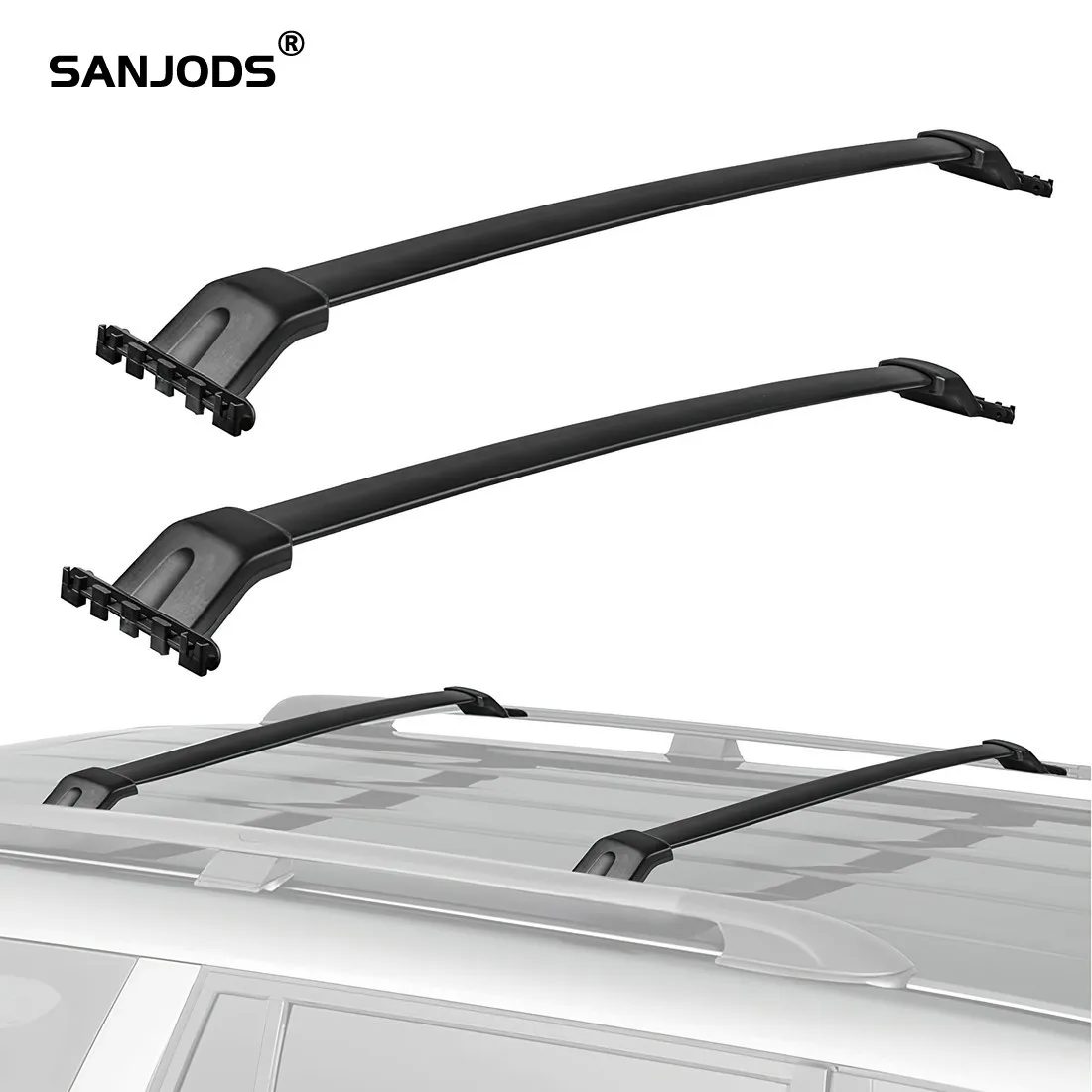 SANJODS сменный кровельный стеллаж для Honda Pilot 2009 2010 2011 2012 2013 2014 2015 пара OE Style алюминиевая кровельная стойка - изображение
