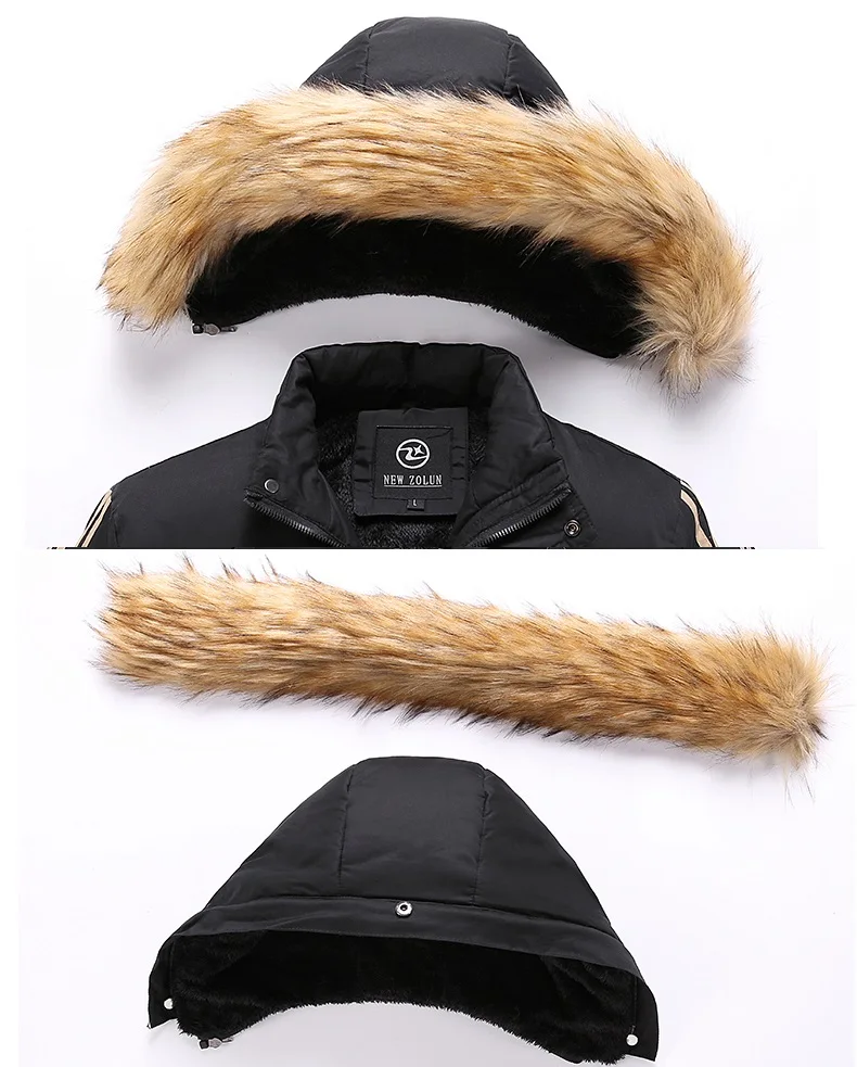 Мужская теплая куртка с капюшоном и меховой подкладкой цвет в ассортименте |