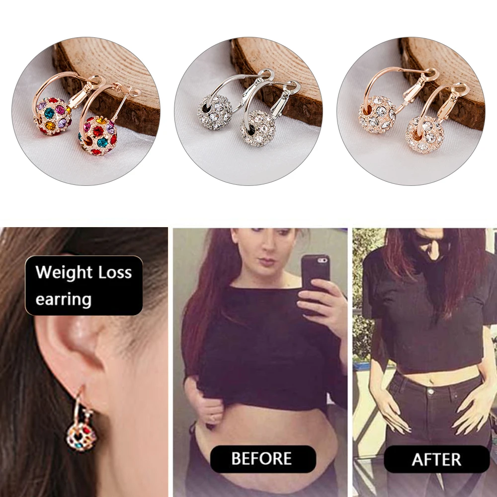 

3 pcs Slimming Earrings Slimming Patch Lose Weight Health Magnets Of Lazy Paste Slim Patch Stimulating Acupoints Magnetic Studs