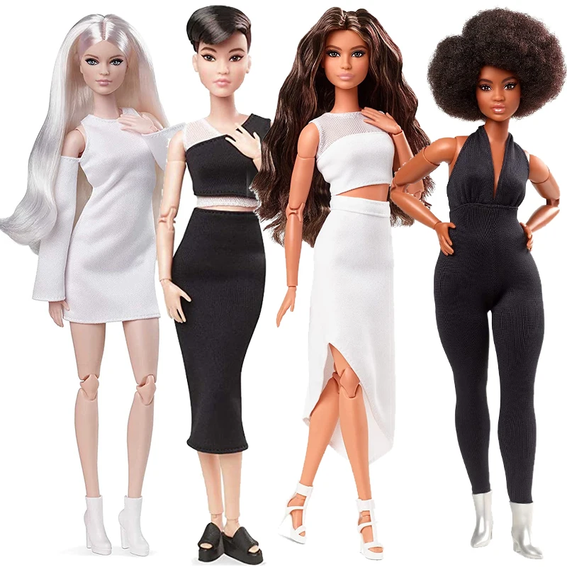 Оригинальная Фирменная кукла Барби, черные волнистые волосы, модная Кукла  Барби для девочек, модель для йоги, кукла, игрушка для коллекционеров,  подарок | Игрушки и хобби | АлиЭкспресс