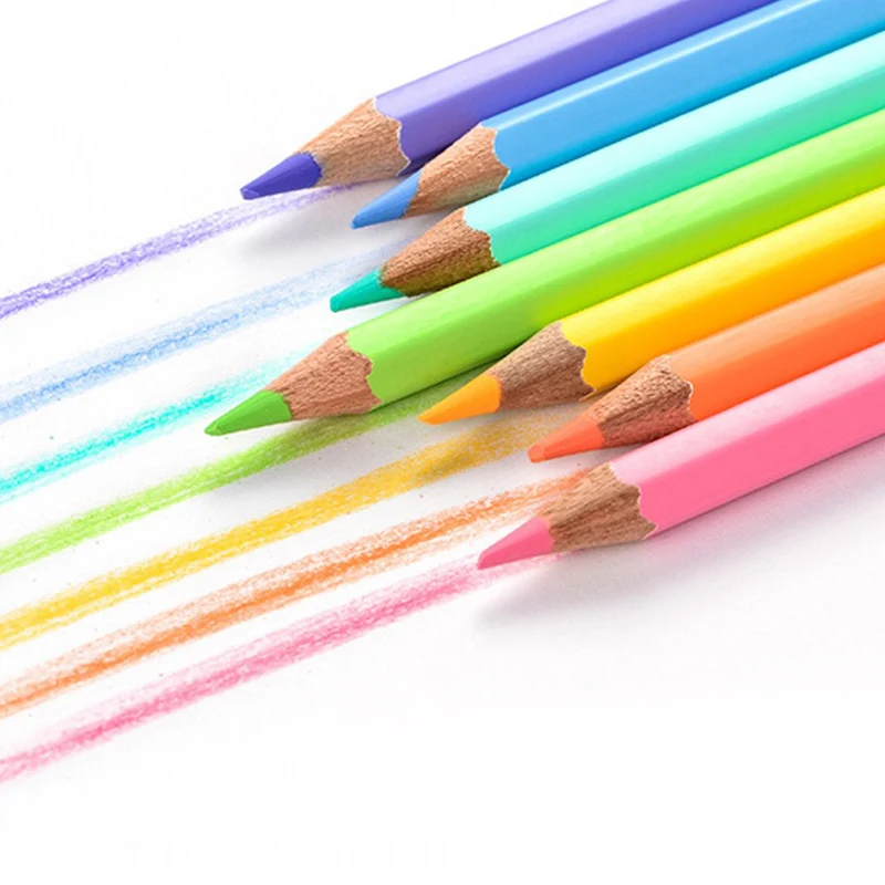 

Pastel Colors Pencils 12PC/Set Soft Trendy Non-Toxic Color Pencil For School Kid