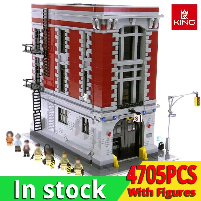KING 16001 4705 шт. Ghostbusters пожарный дом legoinglys Street View 75827 модель строительные наборы