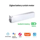 Электромотор для занавесок Tuya Smart Zigbee, электромотор с батарейным таймером, дистанционное управление через приложение Alexa Google Home для умного дома