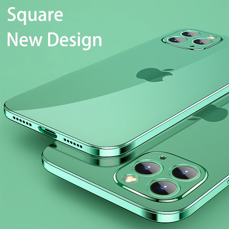 

Plating Phone Case For iPhone 11 12 Pro Max Case Soft Silicone Luxury Cover For iPhone XR X 7 8 Plus XS Max Case Cover Soft TPU