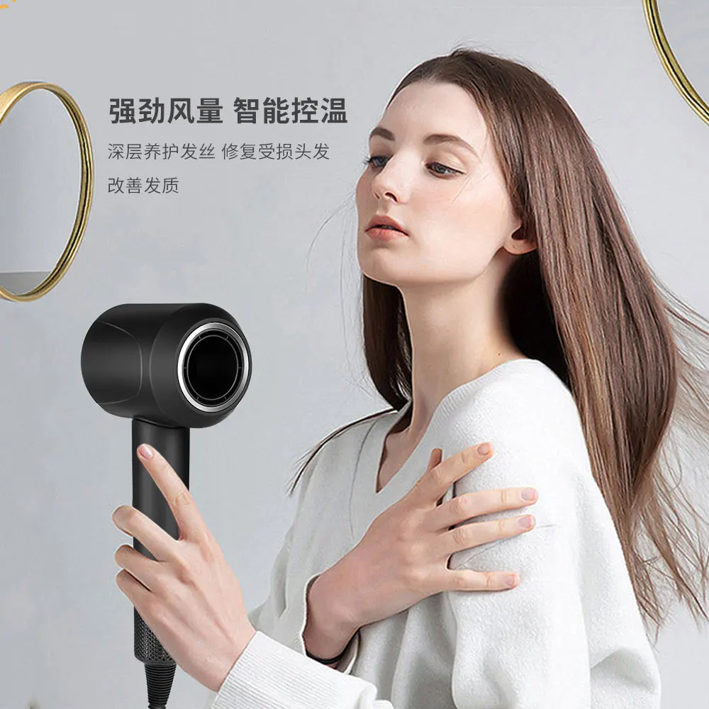 

Hair Dryer Professional 1600W Leafless Hairdryer Temeperature Control Salon Dryer Hot &Cold Wind Negative Ionic Blow Dryer