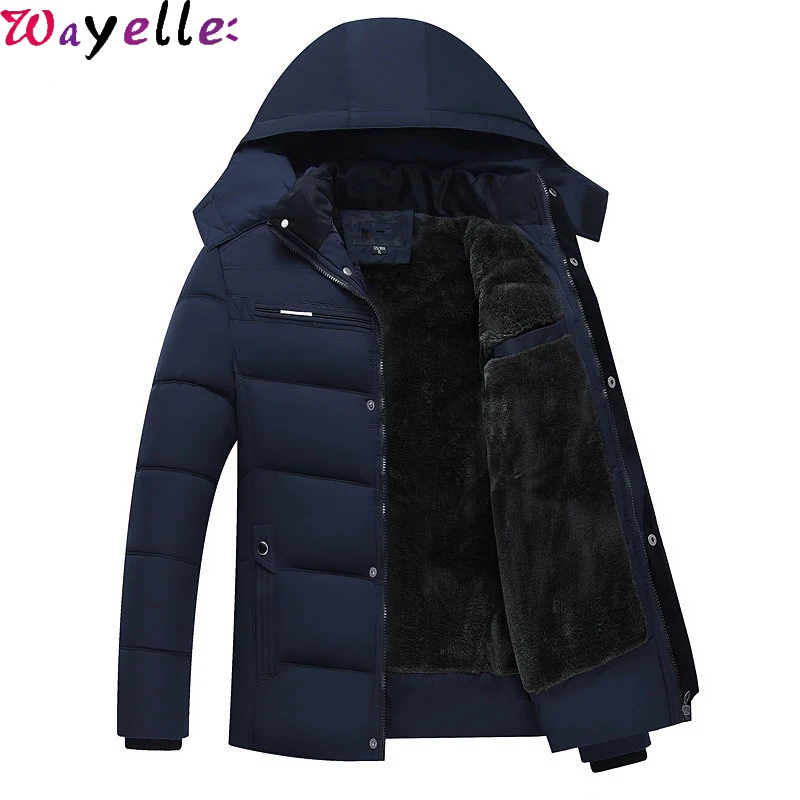 Off White флисовое толстое теплое зимнее пальто для мужчин 2019 минус 40 градусов ватник