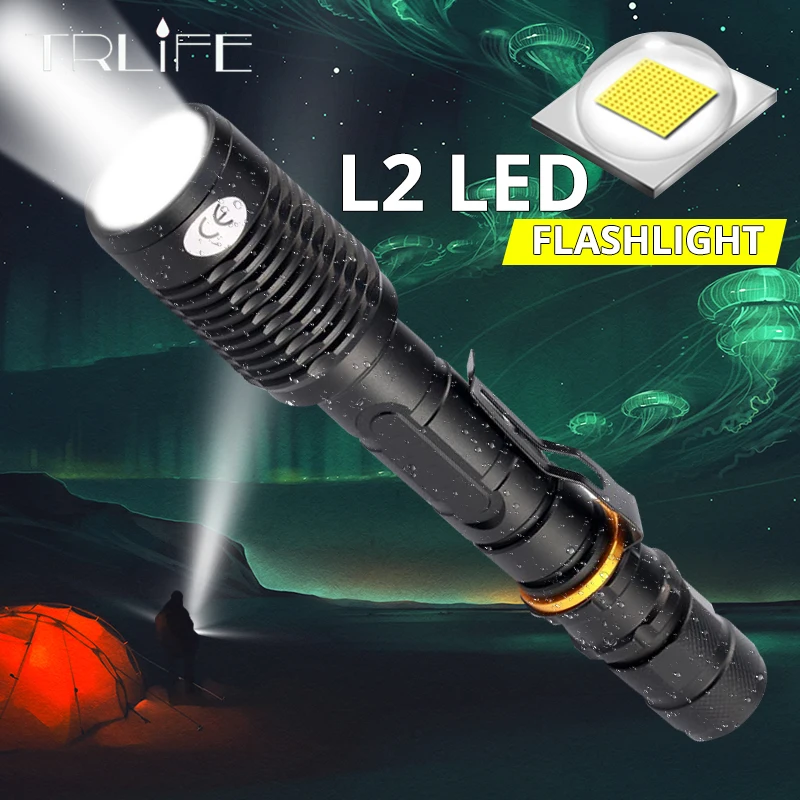 8000 люмен супер яркий L2 T6 светодиодный светильник фонарь тактический