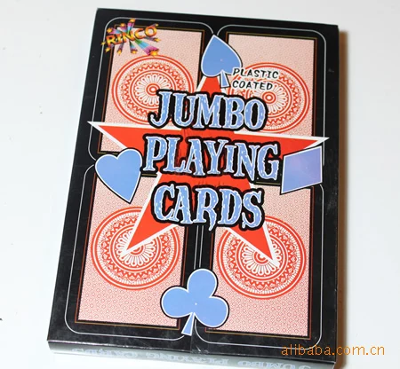 

Wholesale supply of big poker cards big cards big ordinary cards four times bigger.