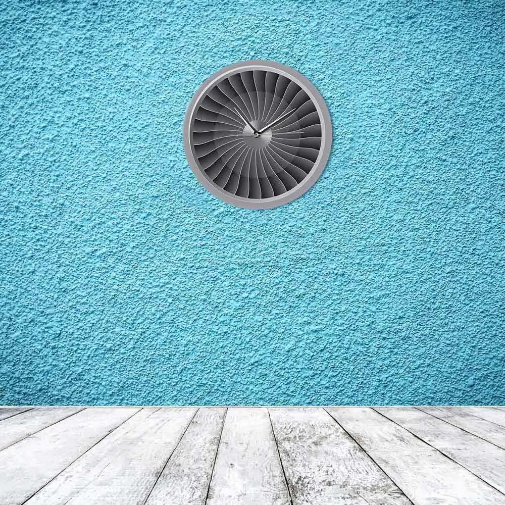 Реактивный двигатель турбинный вентилятор Авиатор настенные часы Самолет