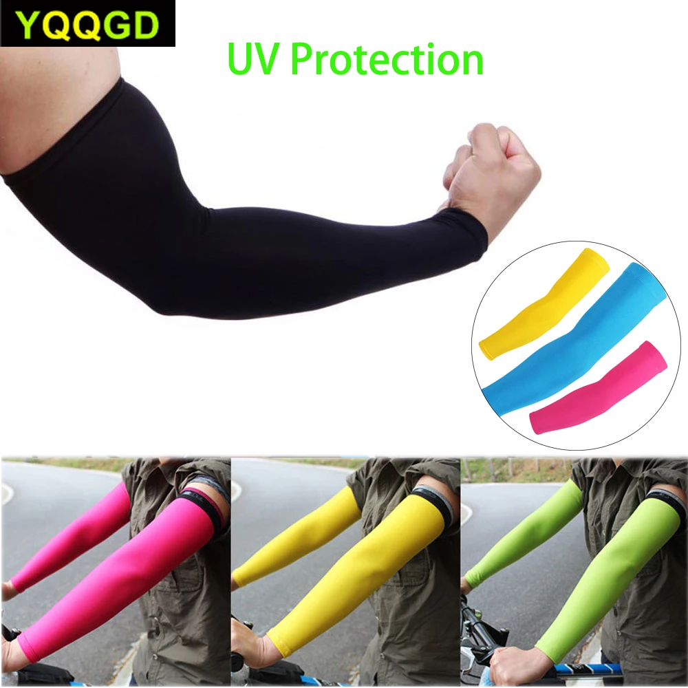 

1Pair UV Protection Cooling Arm Sleeves Sun Sleeves Arm Cover for Cycling Running Golf Driving Basketball Football man woman