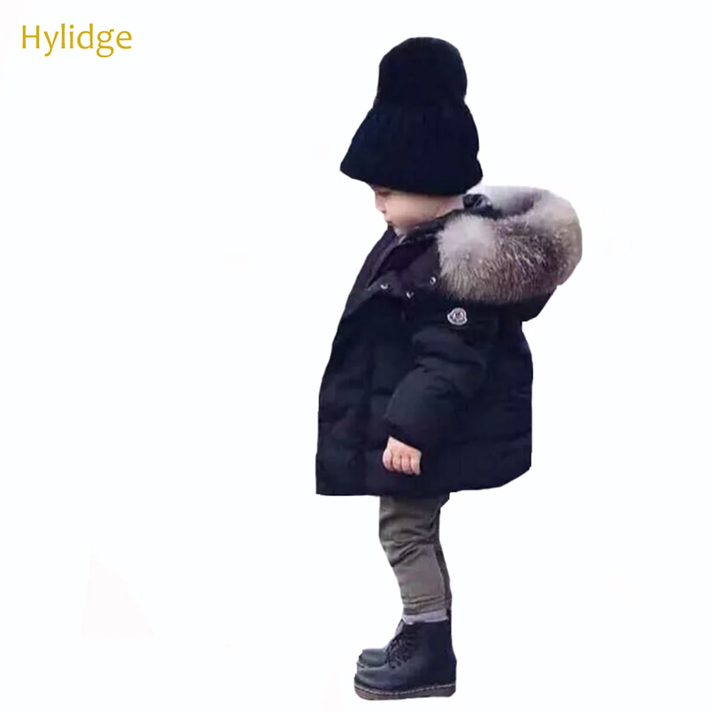 Детское пальто для девочек Hylidge теплая зимняя парка с капюшоном из