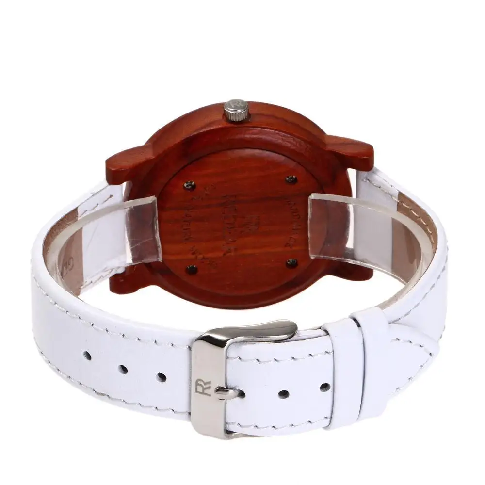 

Alloy Case Solid Wood Leather Belt Ladies Watch Wooden Watch