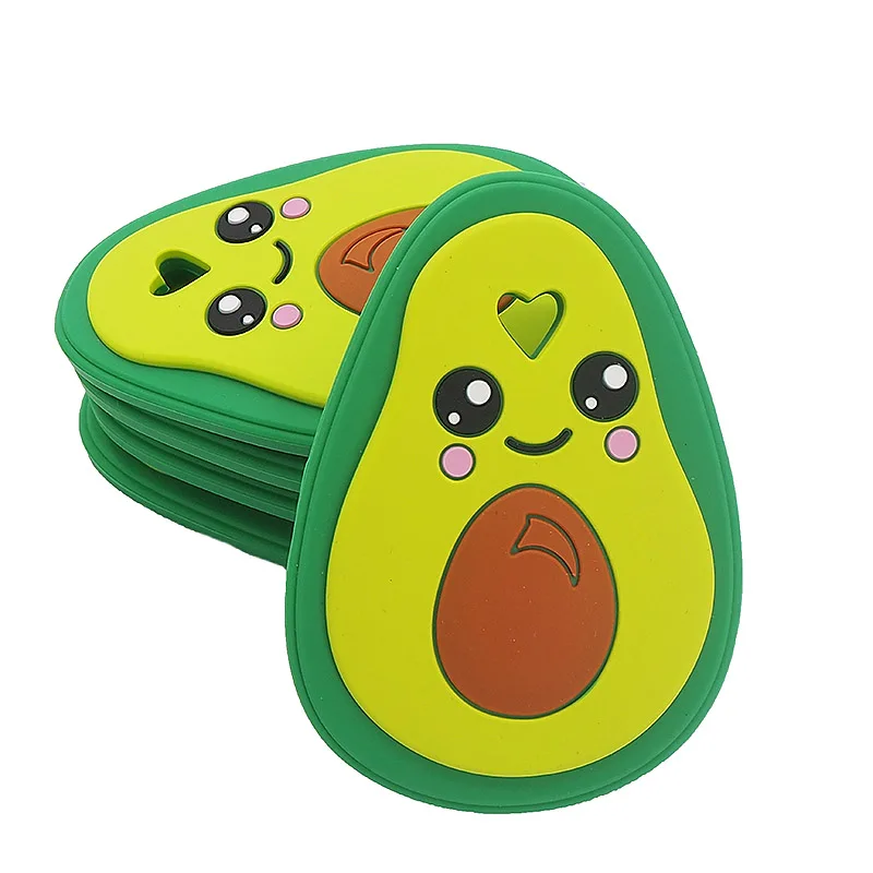 Chenkai 5PCS Silicone Avocado Teether Baby Animal Bird For DIY Nursing Chewing Chain Pendant Necklace Toy | Мать и ребенок