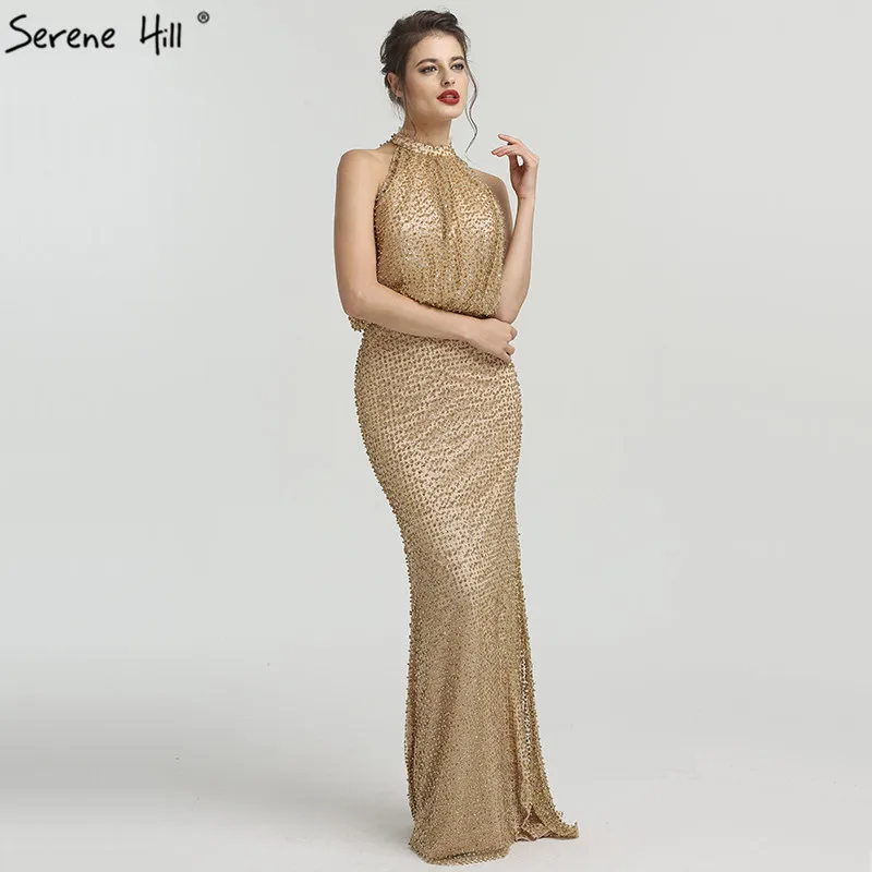 Сексуальное модное вечернее платье русалки с лямкой на шее 2021 элегантное без