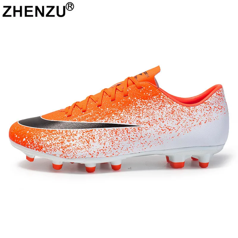 

ZHENZU Professional Football Boots Men Soccer Shoes Kids chuteira futebol zapatos de futbol Long Spikes Eur size 35-44