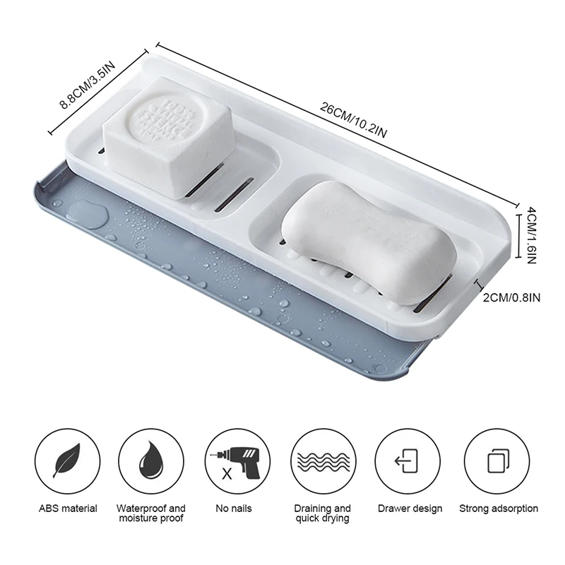 Двухслойный пластиковый настенный сливной ящик для душа дизайн лоток стеллаж
