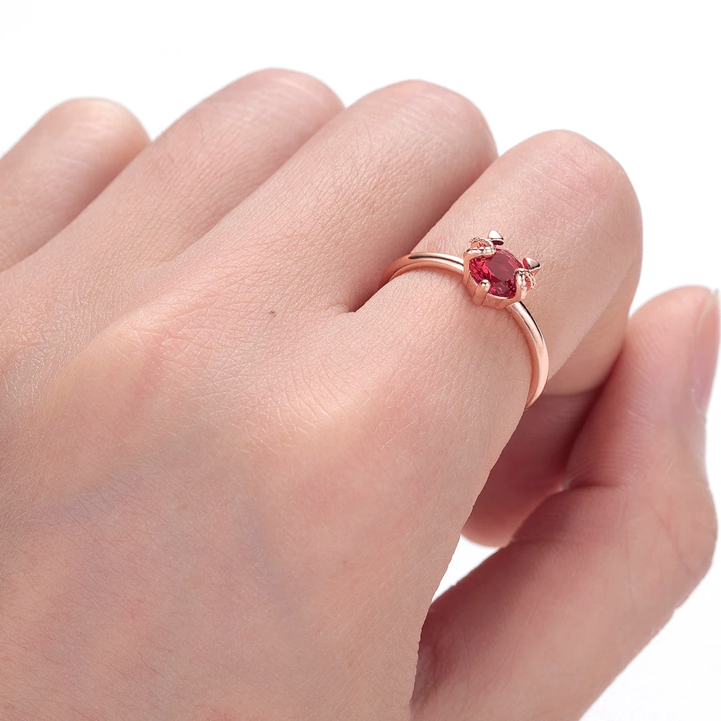 Кольцо Kinitial регулируемое с кристаллами и кошкой женское кольцо Анель вечернее