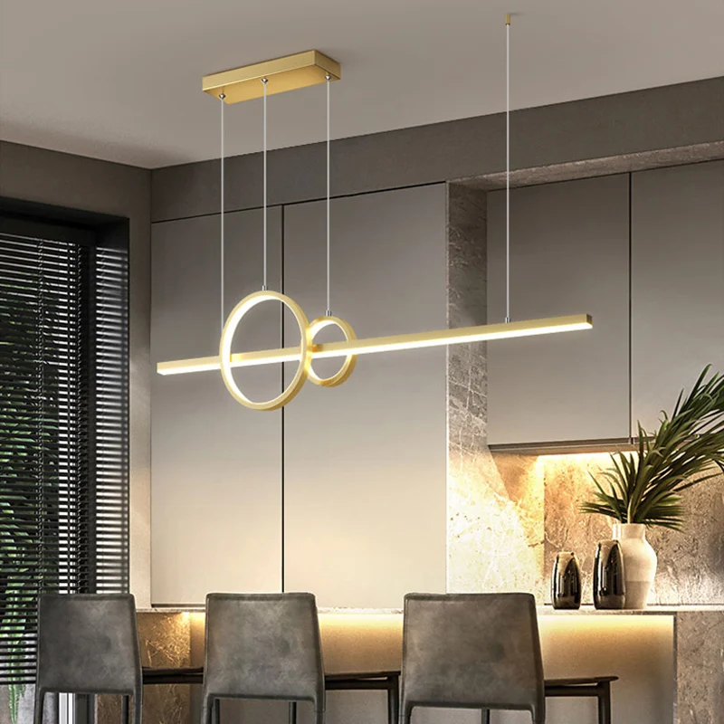

L90cm Modern Indoor Pendant Light Living Room Decoration LED Home Fixture Bar Creative Restaurant Minimalist Luminaire 110V 220V