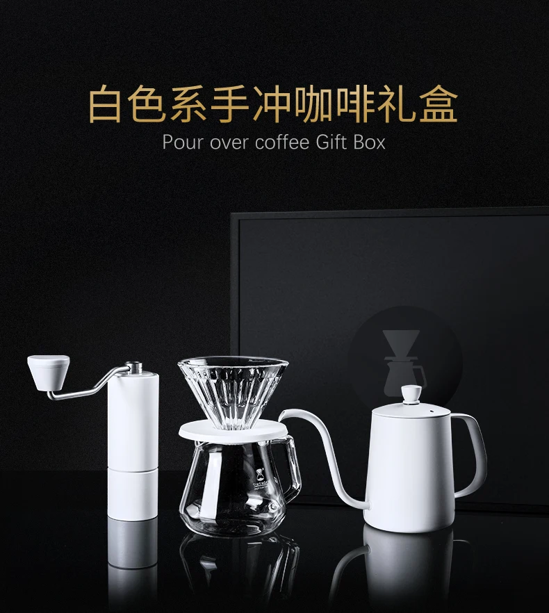 売る Timemore栗C1手醸造コーヒーセット上に注ぐコーヒーギフトボックスグラインダー/やかん/ドリップ/フィルター紙/サーバ/温度計/ブラシ