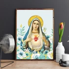 Картина на холсте с изображением Марии Богоматери, католическая, винтажный плакат на стену, религиозный подарок, церковный Декор для дома, подарки на день матери