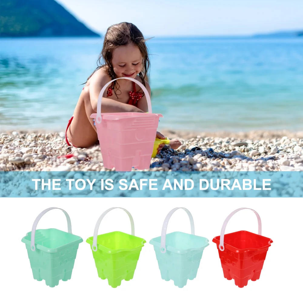 

5pcs Mini Bucket Funny Kid Sand Bucket Creative Children Sand Bucket