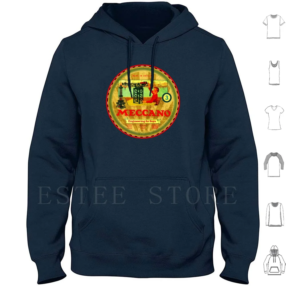 Meccano Metal Toys Uk Hoodies Long Sleeve Meccano Metal Toys Uk Construction Set Boys Club Collectable Cool Kids