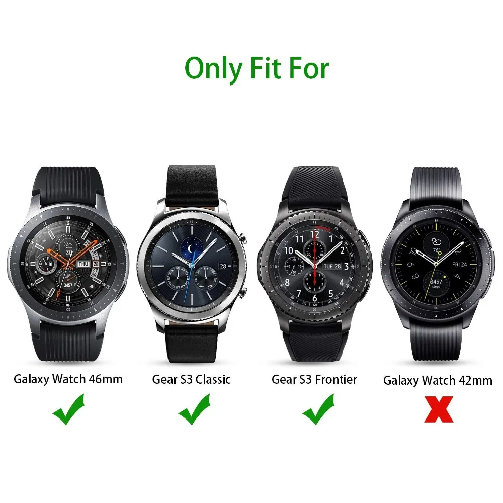 Стекло протектор экрана совместимый для samsung gear S3 Frontier SM-R760/Galaxy Watch 46 мм Классический