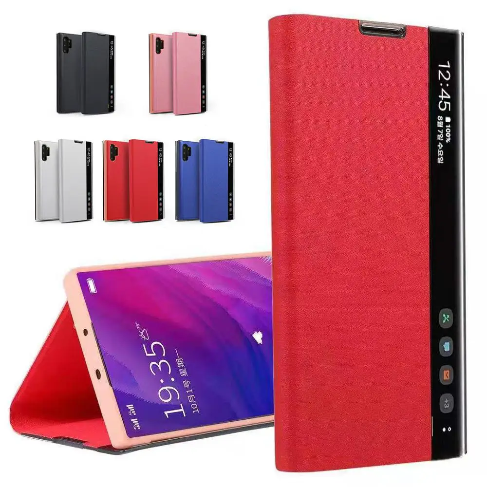 Зеркальный флип чехол для телефона Huawei P30 P20 Pro P Smart Plus со светодиодной подсветкой