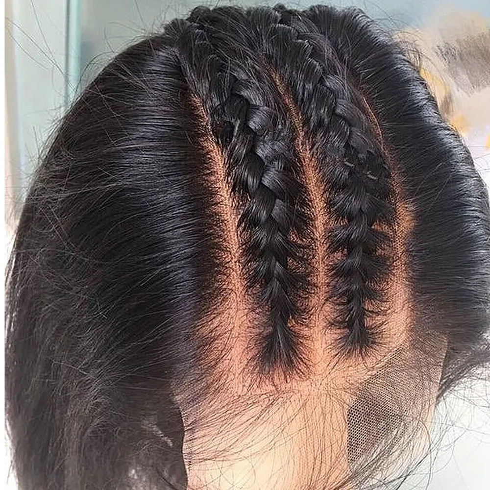 13x6 Deep part Lace Front Human Hair Wigs Straight Hair 150% Density Brazilian Remy Human Hair Pre-Plucked Hairline QT Hair