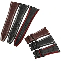 watch band for ap straps 28mm black brown red 100 genuine leather handmade watch band strap steel deployment buckle watchband