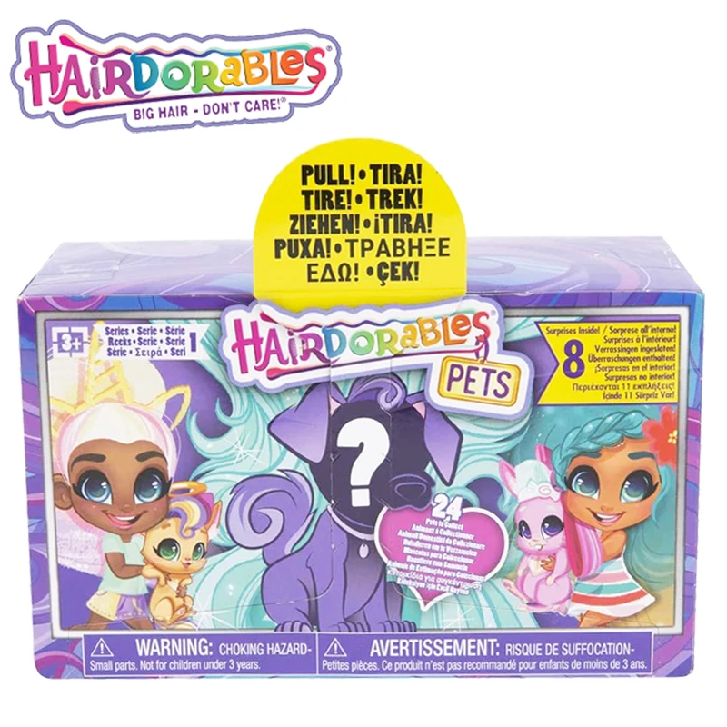 

Original Series 1 Hairdorables Pets Set Surprise Doll Playset Hair Version Doll Collectible Anime Figure Dolls Toys For Girls