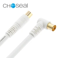 choseal qs7104qs7105 audio cable rf tv aerial coaxial cable 90 degree male to f type tv satellite antenna cable for hdtv