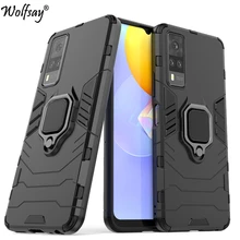 For Vivo Y51 2020 Case Bumper Armor Magnetic Suction Stand Full Edge Back Cover For Vivo Y51 2020 Case For Vivo Y51 Y31 V21E V21