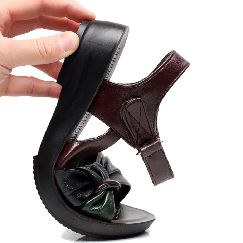 

Sandals Women Shoes Summer Flat Sandals Female Platform Sandals Plus Size 43 Footwear 2019 Fashion Leather Shoes Woman