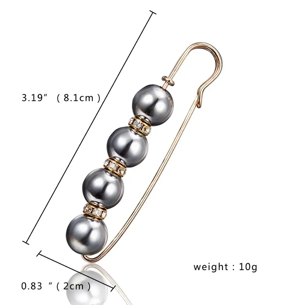 BROOCH 8 RINHOO 1 шт. одежда имитация жемчуга большая брошь свитера Брошь для женщин девушки костюм шпильки корсажный платок пряжка - Окраска металла: BROOCH 8