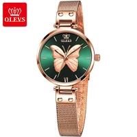 olevs women white watches life waterproof luxury quartz clock leather wristwatch gifts watch for women ladies relogio feminino