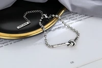 fashion silver color good luck bead linked charm bracelet women jewellery gifts